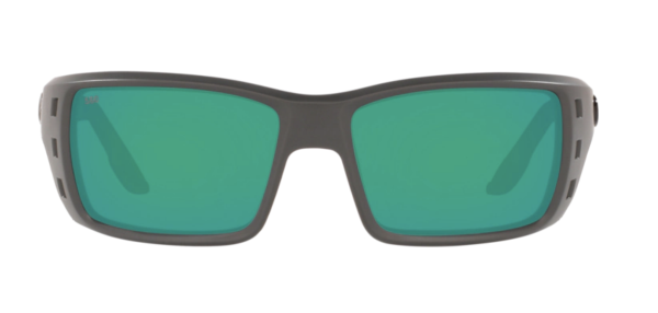 Costa Permit Polarized Sunglasses Matte Grey Green Mirror Glass Front Costa Permit Polarized Sunglasses Matte Grey Green Mirror Glass Front